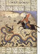 Prince Bahram i Gor slays the Dragon unknow artist